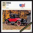 1914 1927 DODGE BROTHERS FOUR Car PICTURE SPEC CARD