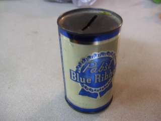 Rare Pabst Blue Ribbon Beer Tin Piggy Bank Shaped like a Miniature 