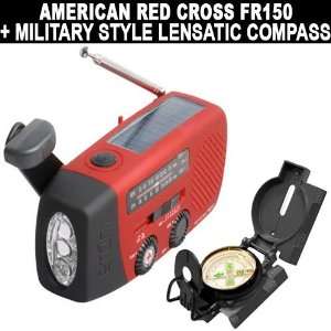 Portable Radio with Flashlight and Cell Phone Charger, Plus A Military 