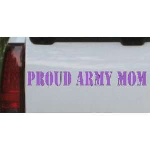 8in X 1in Purple    Proud Army Mom Military Car Window Wall Laptop 