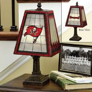  Tampa Bay Buccaneers Art Glass Table Lamp Memorabilia 