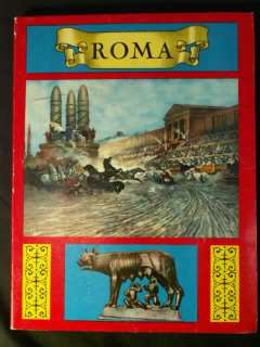 1950s Rome Roman Roma Souvenir Book 19 feet of Color Lithographs Map 