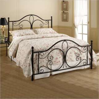 Hillsdale Milwaukee Antique Metal Poster Brown Finish Bed  