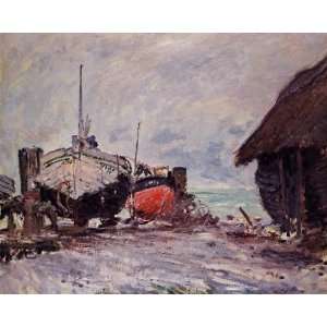   name Fishing Boats at Etretat, by Monet Claude