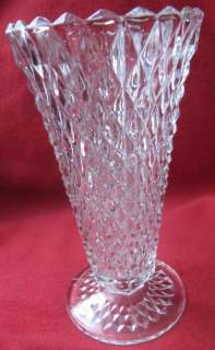 Vintage Princess House Diamond Cut Crystal Vase Rare  