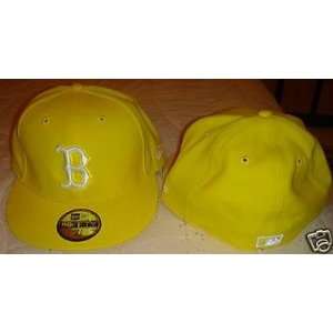  Boston Red Sox Custom New Era Hat Cap 7 1/2 Yellow MLB 