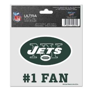    NEW YORK JETS 3X4 ULTRA DECAL WINDOW CLING