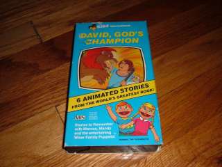 DAVID GODS CHAMPION Wiser Family Puppets CHRISTIAN VHS  