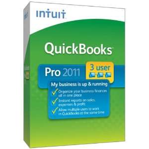 QuickBooks Pro 3 User 2011 PC Software  