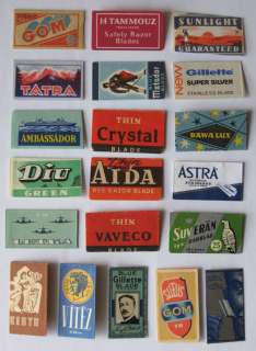 OLD COLLECTION EUROPEAN AMERICAN RAZOR BLADES  WRAPPINGS   