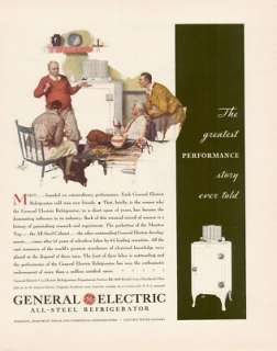 1935 GE General Electric refrigerator AD Tepper art  