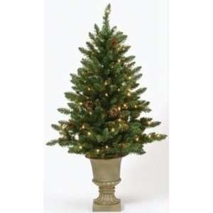  4 Pre Lit Indoor/Outdoor Freemont Christmas Potted Topiary 