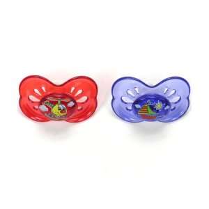  2  Pack Brites Pacifiers   red/blue, one size Baby