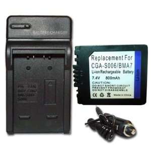   Battery + Charger CGA S006 for Panasonic DMC FZ28 FZ18