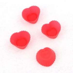   Heart Shape Silicone Silica Gel Cake Pans Mold   Red