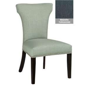  Contemporary Curved Back Parsons Chair   shiny chrm nlhd 