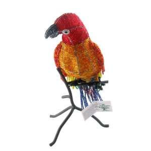  Red Beadworx Parrot on Perch