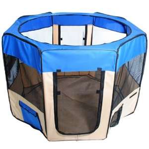    Blue Kennel Exercise Pen Playpen for Dog Pet or Puppy