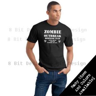 Zombie Outbreak Team T Shirt Funny Horror S 2XL  