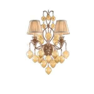   Rialto Wall Sconce with Champagne Glass and Pinch Pleat Shades 77 12