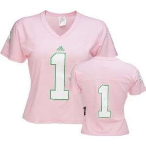 Notre Dame Fighting Irish Womens  No. 1  Pink Replica Football Jersey 