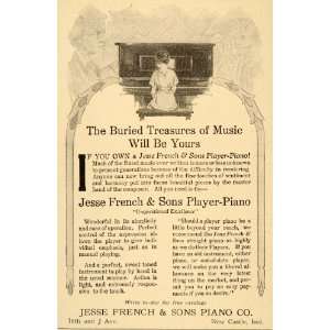  1925 Ad Jesse French Sons Player Piano New Castle Music 