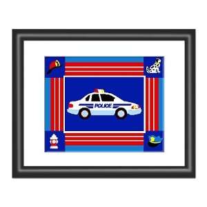  Heroes Collection   Kids Wall Art w Police Car & Black 