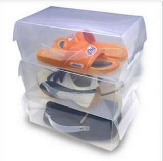 New Clear Plastic Mens Shoe Box Storage Transparant  