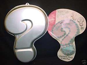   QUESTION MARK ? cake pan mold tin BABY SHOWER Party BOY GIRL INSERT