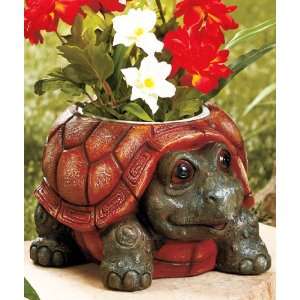    Chubby Turtle Animal Garden Yard Flower Pot Planter