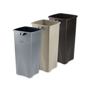  Square Waste Container,23 Gal,14 1/2x14 1/2x28,Gray Qty 