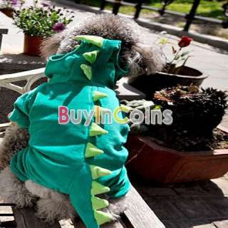   Dinosaur Puppies Dog Cothes Hooded Costume Pet Supplies Small  