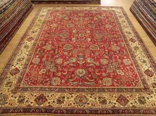   Handmade Antique Persian AfshanTabriz Serapi Design Wool Rug #1761