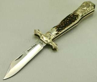 Hammer Brand Knives Small Riverboat Stag Knife HB1SMST  