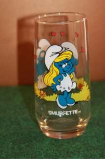 Vintage Smurf Glass 1982 SMURFETTE Drinking Glass  