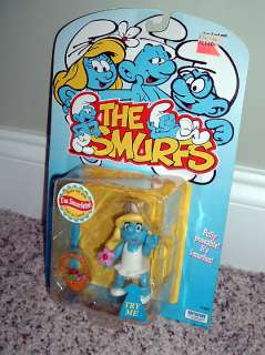Vintage 1996 Irwin Toy The Smurfs Collectable Poseable Flower 