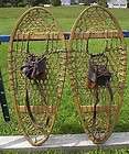 VINTAGE Indian Snowshoes 28x12 Bear Paw GREAT