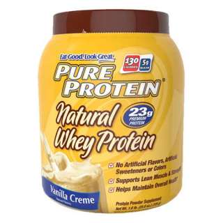 Pure Protein Natural Whey Protein Powder   Vanilla Creme