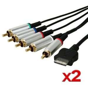    2 Pack Component Audio Video Cable For Sony Psp Go Video Games