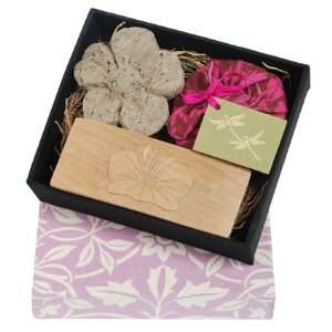  Flower Pumice Stone, Brush & Soap Set 