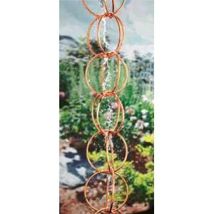    Polished Double Link Copper Rain Chains Patio, Lawn & Garden