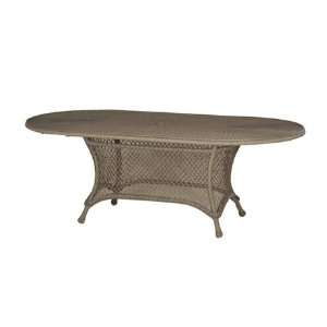   Rectangular Patio Dining Table with Umbrella Hole Patio, Lawn