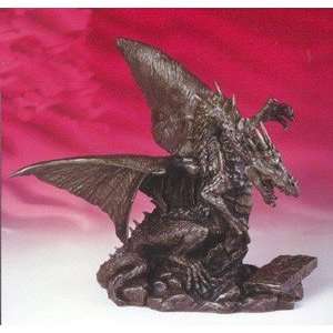  Bronze Red Dragon Sculpture
