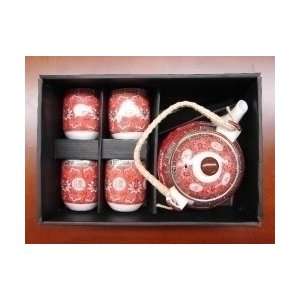  Chinese Style Red Tea Set