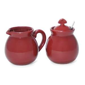  Chantal Sugar and Creamer Set, Glossy Apple red