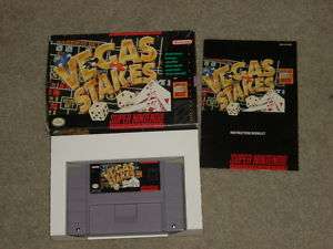 VEGAS STAKES SNES SUPER NINTENDO COMPLETE***  