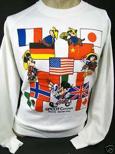 vintage 80s EPCOT CENTER DISNEY WORLD sweatshirt XLRG  