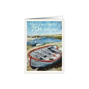  70th Birthday Card, Rowing Boat Card Toys & Games