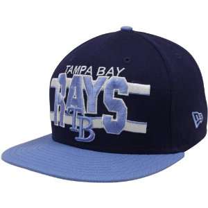  New Era Tampa Bay Rays Navy Blue Royal Blue Word Stripe 