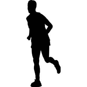  Sports Silhouette Wall Decals   Older Man Running Runner 